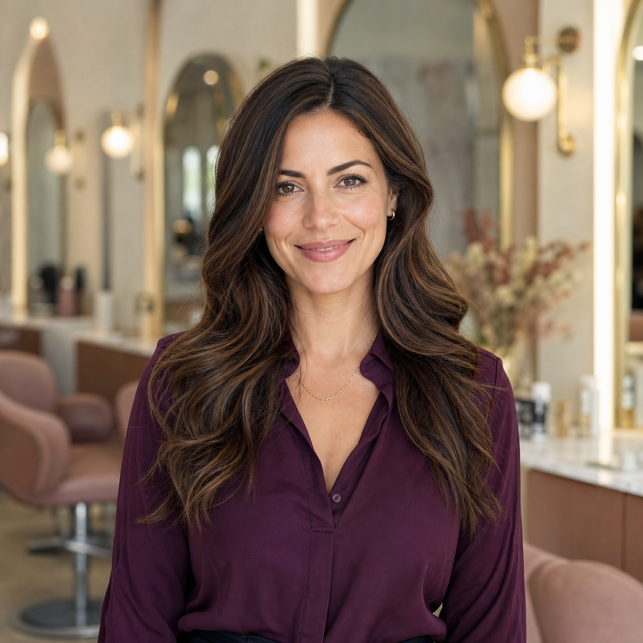Portrait of stylist Sofia Laurent in the Luna Rose studio.